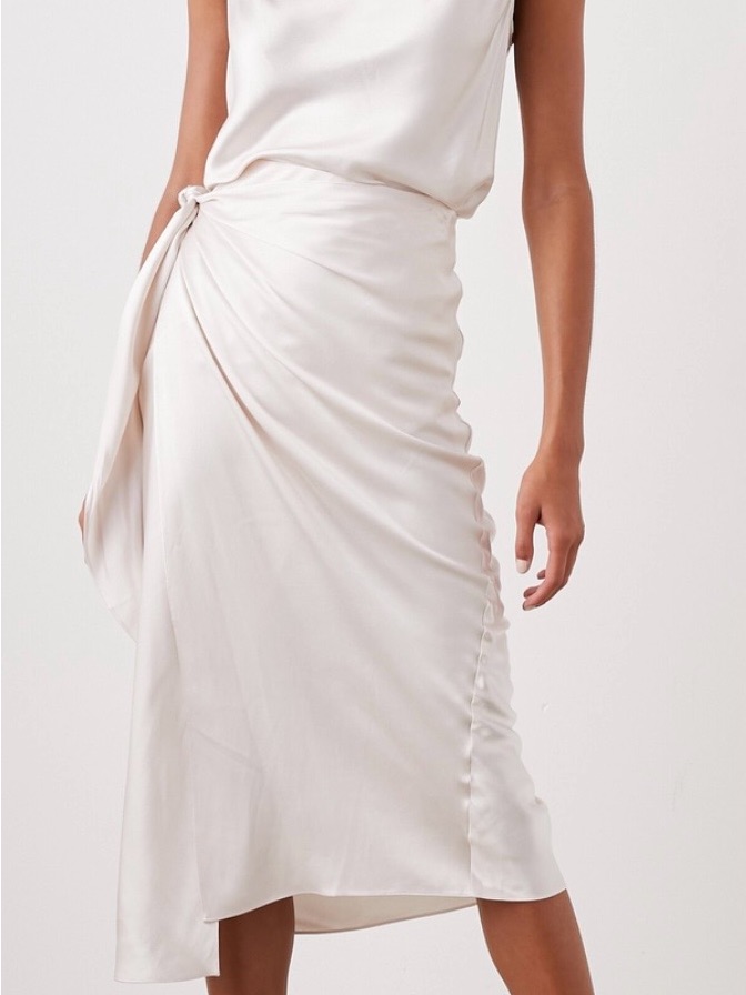 Rails Cream Knot-Front Midi Shirt And Skirt Set!!